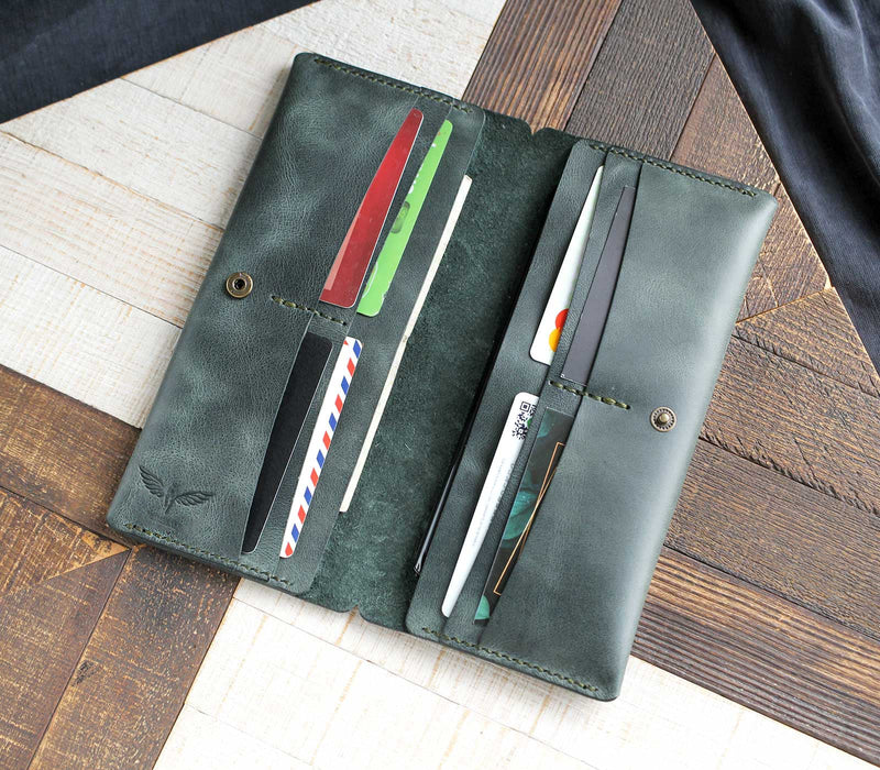 DOUBLE PHONE VINTAGE PREMIUM LEATHER WALLET CASE VIP-024