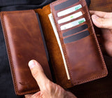 DOUBLE PHONE VINTAGE PREMIUM LEATHER WALLET CASE VIP-023