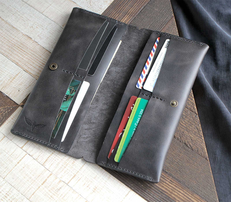 DOUBLE PHONE VINTAGE PREMIUM LEATHER WALLET CASE VIP-024